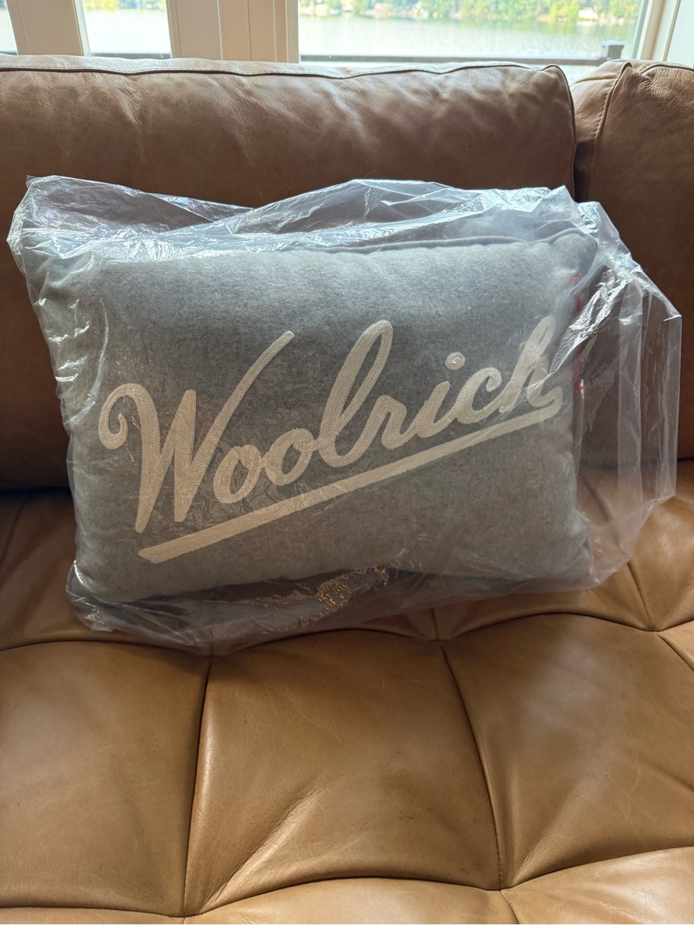 Woolrich Embroidered Lumbar Toss Pillow 10% Wool 14” x 20”